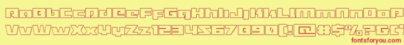 fuente Turbochargeout – Fuentes Rojas Sobre Fondo Amarillo