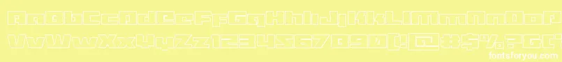 Turbochargeout Font – White Fonts on Yellow Background