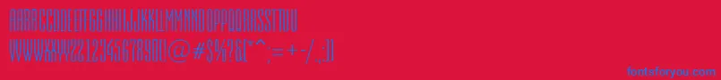 Шрифт AEmpirialrg – синие шрифты на красном фоне