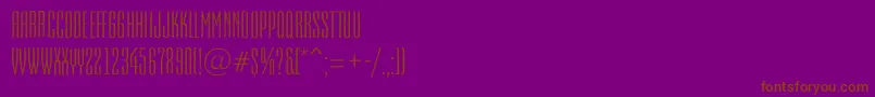 フォントAEmpirialrg – 紫色の背景に茶色のフォント