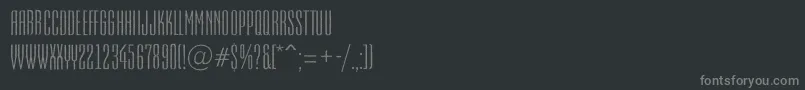 Czcionka AEmpirialrg – szare czcionki na czarnym tle