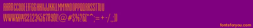 AEmpirialrg Font – Orange Fonts on Purple Background