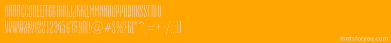 フォントAEmpirialrg – オレンジの背景にピンクのフォント