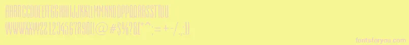 フォントAEmpirialrg – ピンクのフォント、黄色の背景