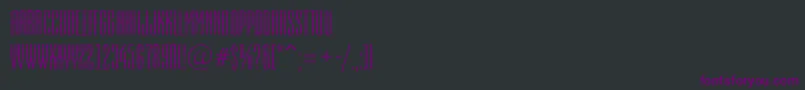 Czcionka AEmpirialrg – fioletowe czcionki na czarnym tle