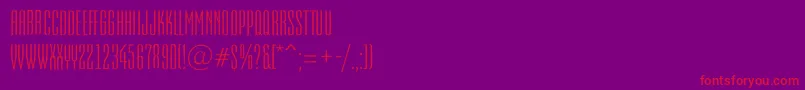 AEmpirialrg-Schriftart – Rote Schriften auf violettem Hintergrund