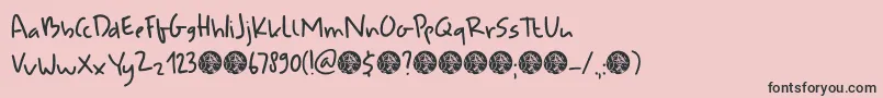 DkUdonSoup Font – Black Fonts on Pink Background