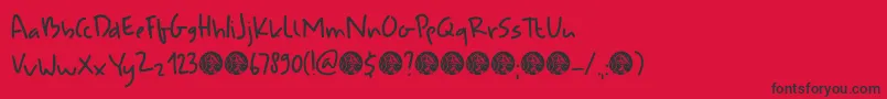 fuente DkUdonSoup – Fuentes Negras Sobre Fondo Rojo