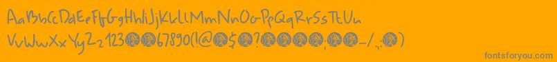 DkUdonSoup Font – Gray Fonts on Orange Background