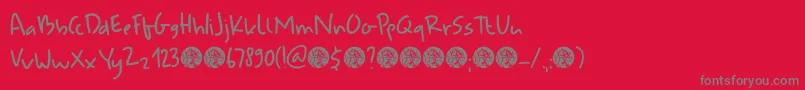 More about DkUdonSoup Font DkUdonSoup Font – Gray Fonts on Red Background