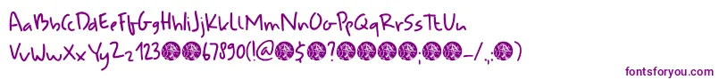 DkUdonSoup Font – Purple Fonts on White Background