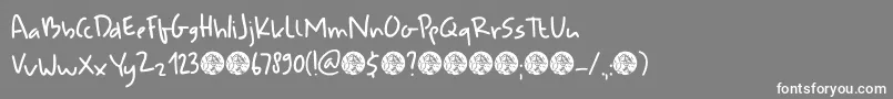 DkUdonSoup Font – White Fonts on Gray Background