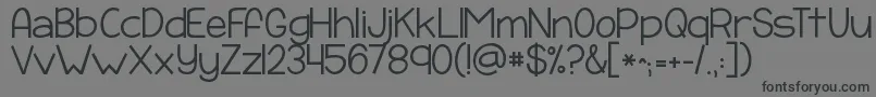 Kgpayphone-fontti – mustat fontit harmaalla taustalla