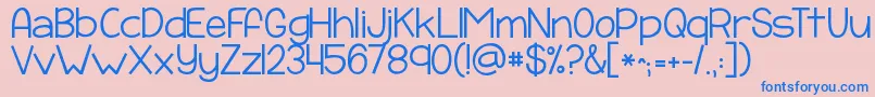 Kgpayphone Font – Blue Fonts on Pink Background