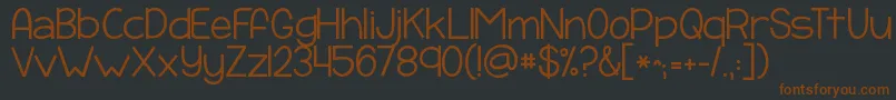 Kgpayphone Font – Brown Fonts on Black Background