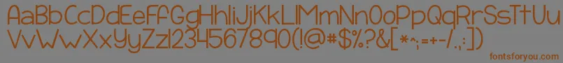Шрифт Kgpayphone – коричневые шрифты на сером фоне