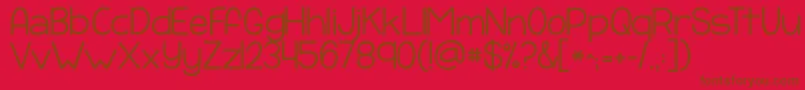 Kgpayphone Font – Brown Fonts on Red Background