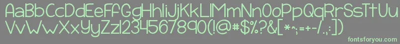 Weitere Informationen zur Kgpayphone-Schriftart Kgpayphone-Schriftart – Grüne Schriften auf grauem Hintergrund