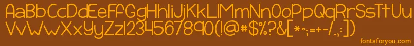 Kgpayphone Font – Orange Fonts on Brown Background