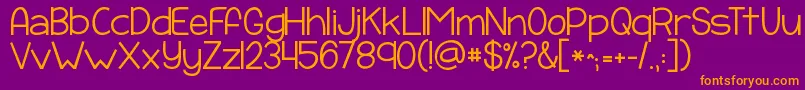 Kgpayphone Font – Orange Fonts on Purple Background