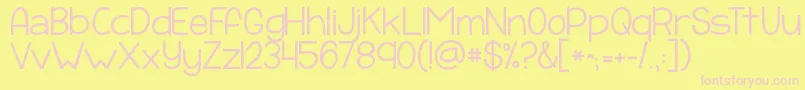 Kgpayphone Font – Pink Fonts on Yellow Background