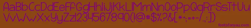 Kgpayphone-fontti – violetit fontit ruskealla taustalla