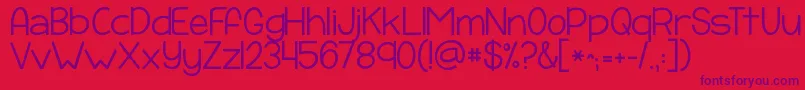 Kgpayphone Font – Purple Fonts on Red Background