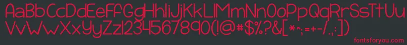 Kgpayphone Font – Red Fonts on Black Background