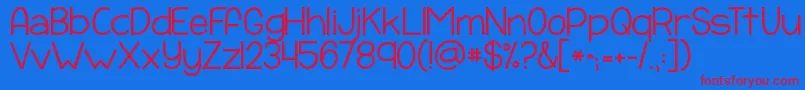 Kgpayphone Font – Red Fonts on Blue Background