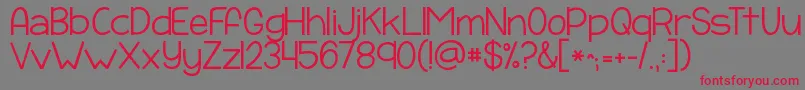 Kgpayphoneフォントについての詳細 フォントKgpayphone – 赤い文字の灰色の背景