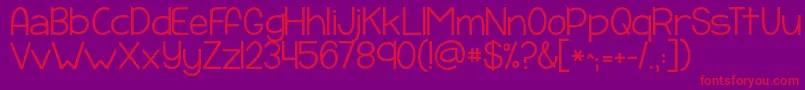 Kgpayphone Font – Red Fonts on Purple Background
