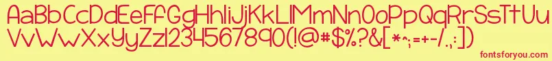 Kgpayphone Font – Red Fonts on Yellow Background
