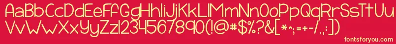 Kgpayphone Font – Yellow Fonts on Red Background