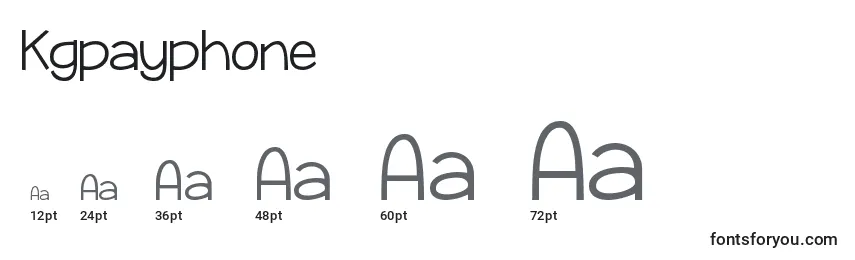 Размеры шрифта Kgpayphone