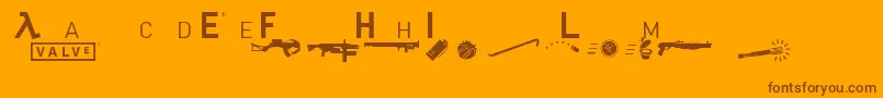 Headhumper Font – Brown Fonts on Orange Background