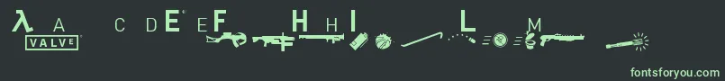 Headhumper Font – Green Fonts on Black Background