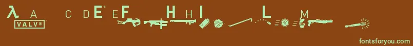 Headhumper Font – Green Fonts on Brown Background
