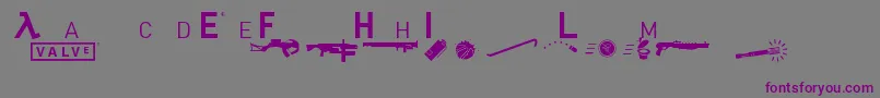 Headhumper Font – Purple Fonts on Gray Background