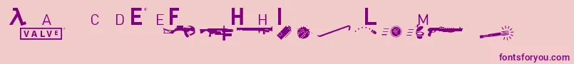 Headhumper Font – Purple Fonts on Pink Background