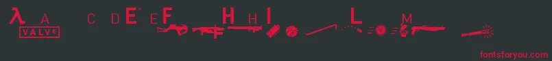 フォントHeadhumper – 黒い背景に赤い文字
