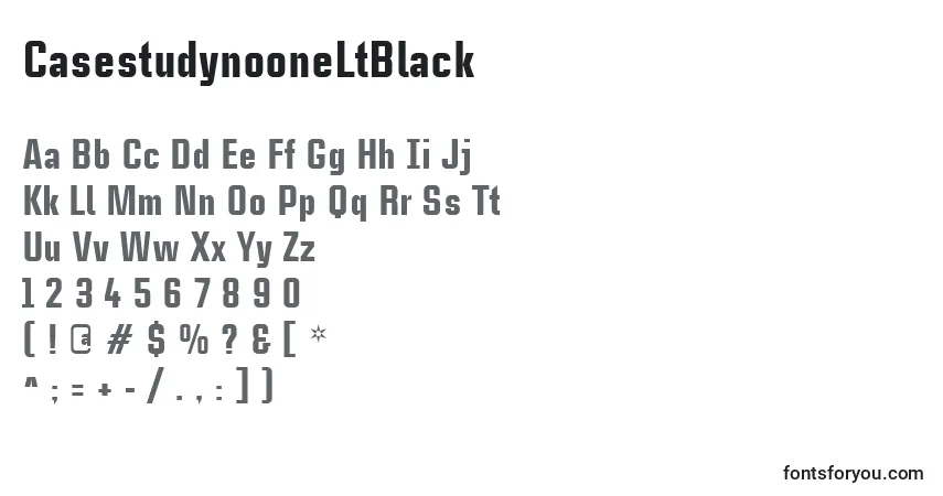 Schriftart CasestudynooneLtBlack – Alphabet, Zahlen, spezielle Symbole