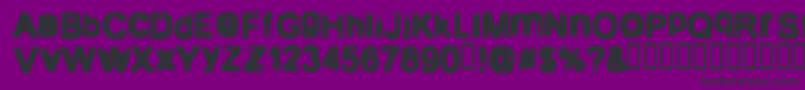 Шрифт Configuration9 – чёрные шрифты на фиолетовом фоне