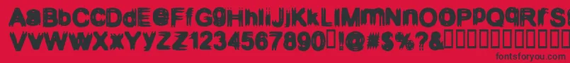 Configuration9 Font – Black Fonts on Red Background