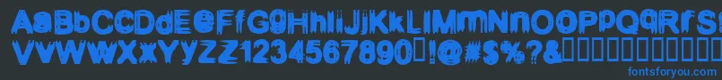 Configuration9 Font – Blue Fonts on Black Background