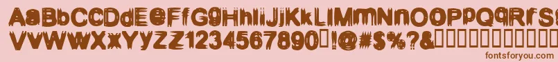 Configuration9 Font – Brown Fonts on Pink Background