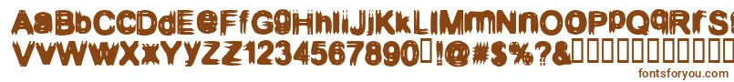 Configuration9 Font – Brown Fonts on White Background