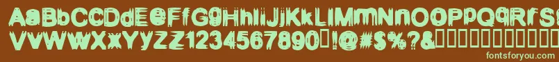 Configuration9 Font – Green Fonts on Brown Background