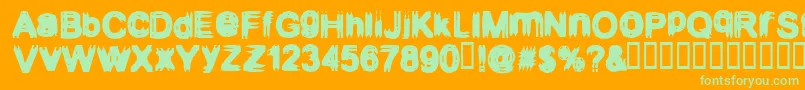 Configuration9 Font – Green Fonts on Orange Background