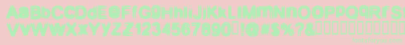 Police Configuration9 – polices vertes sur fond rose