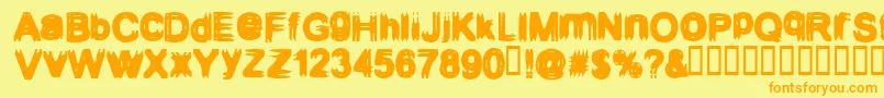 Configuration9 Font – Orange Fonts on Yellow Background